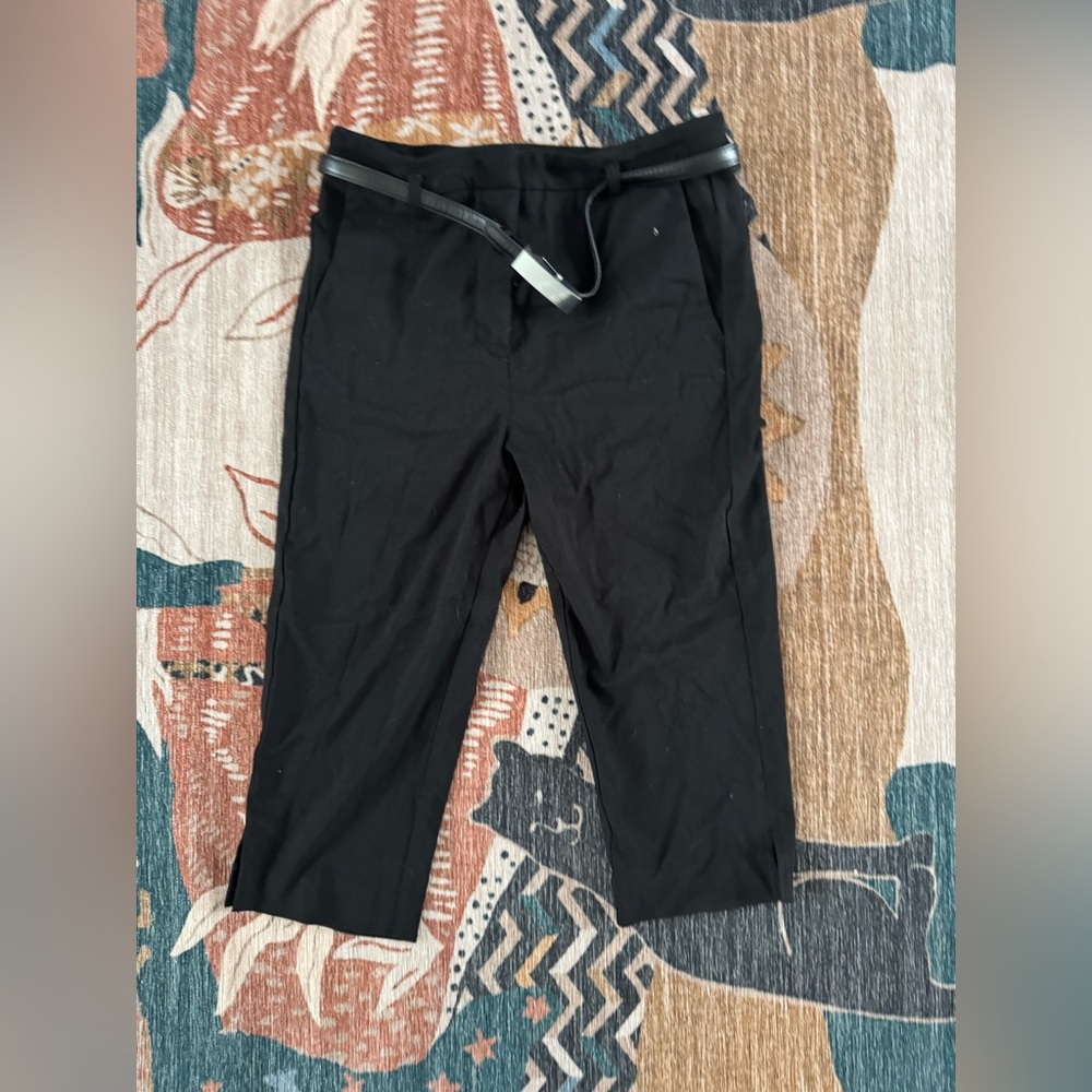 Size 4 Mango Black Capri/Bermuda Shorts